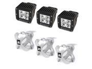 Rugged Ridge 15210.12 X Clamp And LED Light Kit Silver 3 Pieces