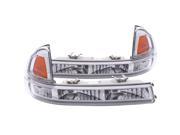 Anzo USA 511044 Parking Light Assembly; Euro; Clear Lens; Chrome Housing; Amber Reflector; Pair;