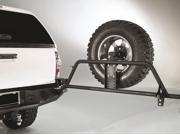 Fab Fours TT Y1351T 1 Spare Tire Carrier; 2 Stage Black Powder Coated;
