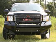 Fab Fours GM08 S2160 1 Black Steel; Front Ranch Bumper; 2 Stage Black Powder Coated; w Full Grill