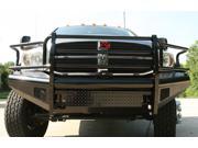 Fab Fours DR06 S1160 1 Black Steel; Front Ranch Bumper; 2 Stage Black Powder Coated; w Full Grill