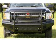 Fab Fours CH11 S2760 1 Black Steel; Front Ranch Bumper; 2 Stage Black Powder Coated; w Full Grill