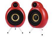 Podspeakers MicroPod Bluetooth Red Wireless Active Speakers Pair