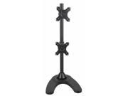 MonMount Dual Vertical LCD Freestanding Monitor Stand Up to 24 Inch Black
