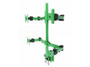 Quad LCD Monitor Stand desk clamp holds up to 4 27 lcd monitors Green