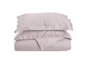 Impressions 400 Thread Duvet Cover Set Premium Long Staple Cotton Full Queen Lilac