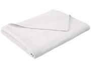 Impressions Twin Twin XL Metro Soft Cotton Throw Blanket Comfy For All Season White