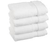 Superior 4 Piece Hand Towel Set Premium Long Staple Cotton 900 GSM White