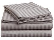 Impressions Striped 300 Thread Sheet Set Premium Long Staple Cotton Twin Grey