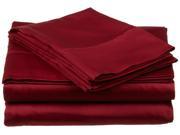 Impressions 400 Thread Count Sheet Set Premium Long Staple Cotton Olympic Queen Burgundy