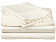 Impressions Single Ply Soft Sheet Set Premium Long Staple Cotton King Ivory