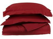 Impressions 400 Thread Duvet Cover Set Premium Long Staple Cotton Twin Burgundy
