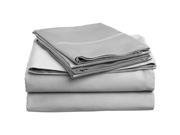 Impressions Queen Sheet Set 300 Thread Soft Cotton Deep Pocket Light Grey