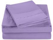 Impressions Twin XL Sheet Set Microfiber Embroidered CLOUDS Design GIFT BOX Lilac