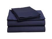 Impressions 300 Thread Count Sheet Set Premium Long Staple Cotton Queen Navy Blue