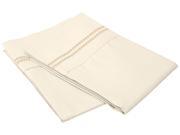 Impressions King Pillowcases Wrinkle Free Microfiber Embroidered 2 Piece Set Ivory