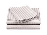 Impressions Striped Sheet Set Long Staple Cotton 650 thread Count Olympic Queen Silver