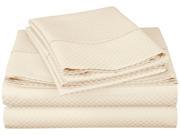 Impressions Checkered Sheet Set 800 Thread Count Extra Pillowcases Cal King Ivory