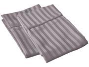 Impressions Standard Striped Pillowcases Wrinkle Free Microfiber 2 Piece Set Silver