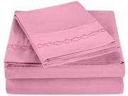 Impressions Twin XL Sheet Set Microfiber Embroidered CLOUDS Design GIFT BOX Pink