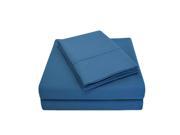Impressions Cal King Sheet Set 300 Thread Soft Cotton Deep Pocket PERCALE Navy Blue