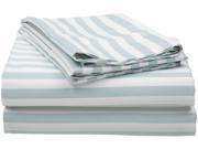 Impressions Cabana Striped Sheet Set 600 Thread Count Olympic Queen Light Blue