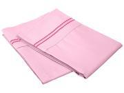 Impressions King Pillowcases Wrinkle Free Microfiber Embroidered 2 Piece Set Pink