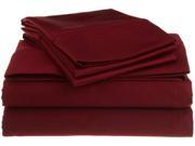 Impressions 1200 Thread Count Sheet Set Premium Long Staple Cotton King Burgundy
