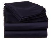 Impressions 530 Thread Count Sheet Set Premium Long Staple Cotton Split King Navy Blue