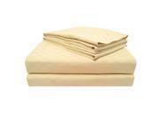 Impressions Checkered 300 Thread Count Sheet Set 100% Long Staple Cotton King Cream