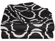 Impressions Scroll Park Sheet Set600 Thread Count Cotton RichCal KingBlack White