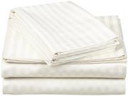 Impressions Striped Sheet Set Long Staple Cotton 650 thread Count Twin XL Ivory