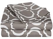 Impressions Scroll Park Sheet Set 600 Thread Count Cotton Rich King Grey White