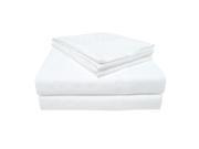 Impressions Checkered 300 Thread Count Sheet Set 100% Long Staple Cotton King White