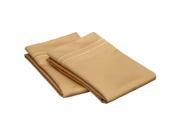 Impressions Embroidered 800 Thread Count Pillowcases Premium Cotton Standard Gold
