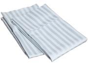 Impressions Striped 300 Thread Count Pillowcases Premium Cotton Standard Light Blue