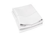 Impressions Checkered 800 Thread Count Pillowcases Set Cotton Blend Standard White