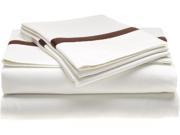 Impressions 300 Thread Count Sheet Set 100% Long Staple Cotton Full White Choco