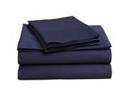 Impressions 500 Thread Count Sheet Set Long Staple Cotton Deep PocketFull Navy Blue