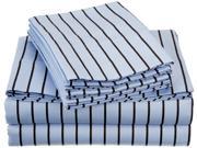 Impressions Bahama Striped Sheet Set Extra Pillowcases King Blue