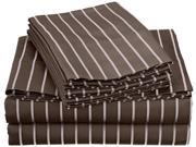 Impressions Bahama Striped Sheet Set Extra Pillowcases Twin Grey