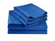 Impressions Embroidered Hem Stitch Sheet Set Extra Pillowcases Cal King Blue