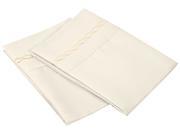 Impressions King Pillowcases Wrinkle Free Microfiber Embroidered 2 Piece Set Ivory