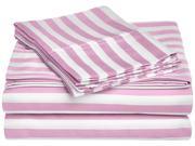 Impressions Striped Cabana Sheet Set for Kids 600 Thread Count Queen Lavender