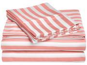 Impressions Striped Cabana Sheet Set for Kids 600 Thread Count Full Pink