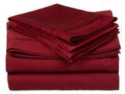 Impressions 650 Thread Count Sheet Set Premium Long Staple Cotton Twin XL Burgundy