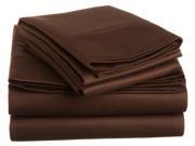 Impressions Luxurious 1500 Thread Count Sheet Set Long Staple Cotton King Chocolate