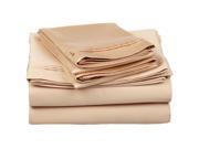Impressions 650 Thread Count Sheet Set Premium Long Staple Cotton Cal King Beige