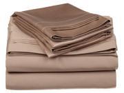 Impressions 650 Thread Count Sheet Set Premium Long Staple Cotton Olympic Queen Taupe