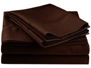 Impressions Embroidered Hem Stitch Sheet Set 600 Thread Count Twin Chocolate